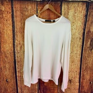 Croft & Barrows Stretch White LS Tee Sz L